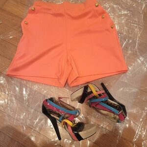 Dressy Stretch Shorts and Shoes Bundle